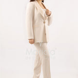Tailleur smoking Completo 3 pezzi SH726TP CREMA SHARON 