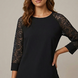 casacca con ricamo macramè FFALESSIA NERO MARICLA 