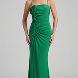abito roselline laterali FI11096 VERDE MARICLA ELEGANCE 