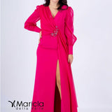 lungo con applic.floreali SP220003 FUXIA SONIA PENA 