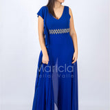 Tuta a giromaniche con rouche PF509 ROYAL PAOLA FORTI 