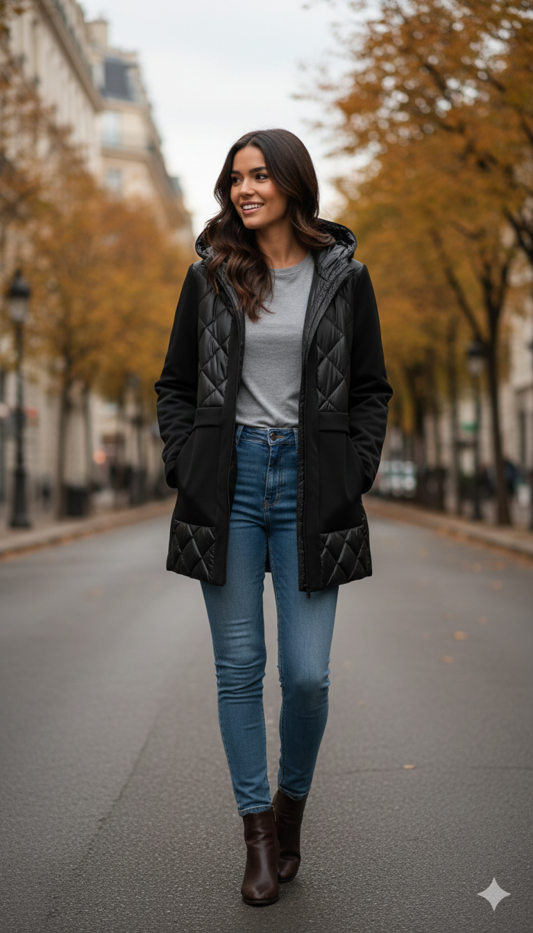 giaccone trapunta e spalmato ALBERA NERO MARICLA 