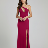 Abito monospalla con scollatura a goccia e spacco ANT61105KU ORCHIDEA ANTILLE ELEGANCE 