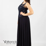 Abito con ricamo MARICLA81AB BLU MARICLA ELEGANCE 