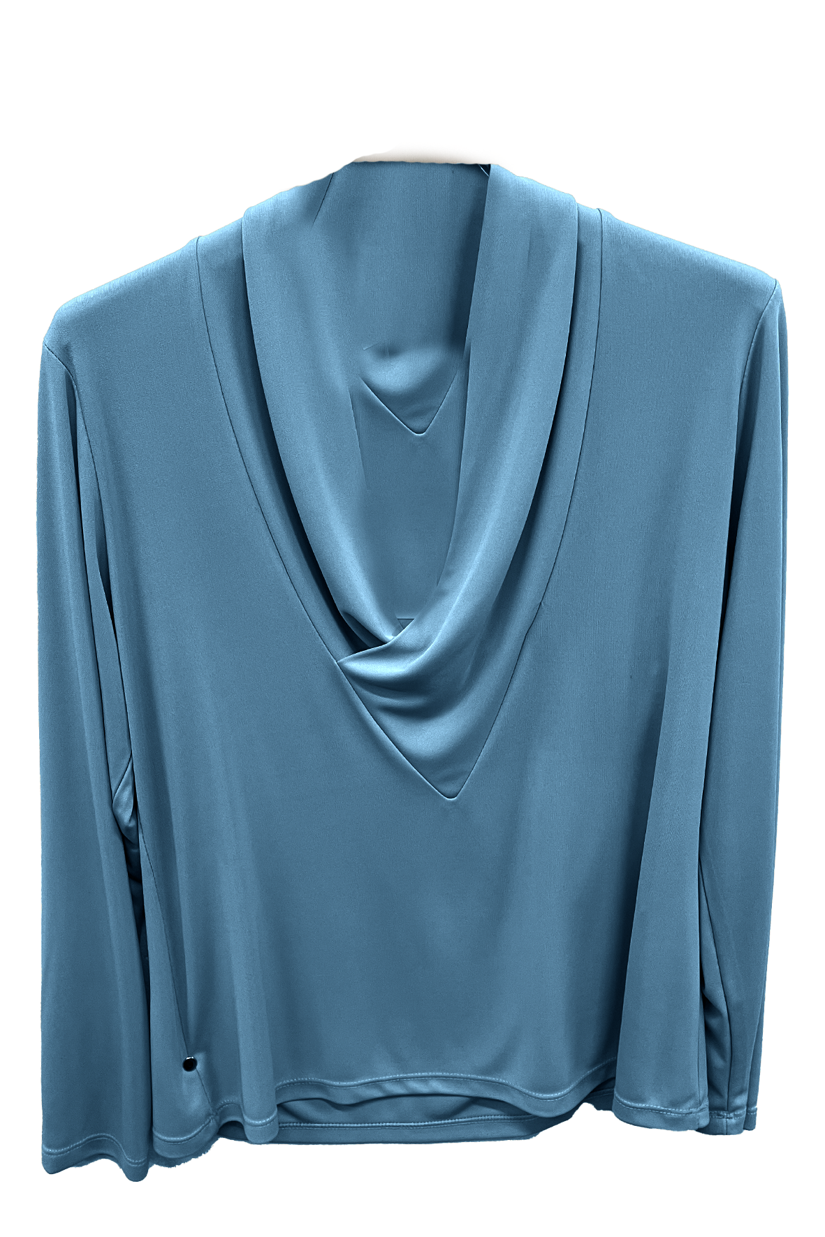 Maglia tinta unita con scollo a cascsata GR1416 DENIM MARICLA 