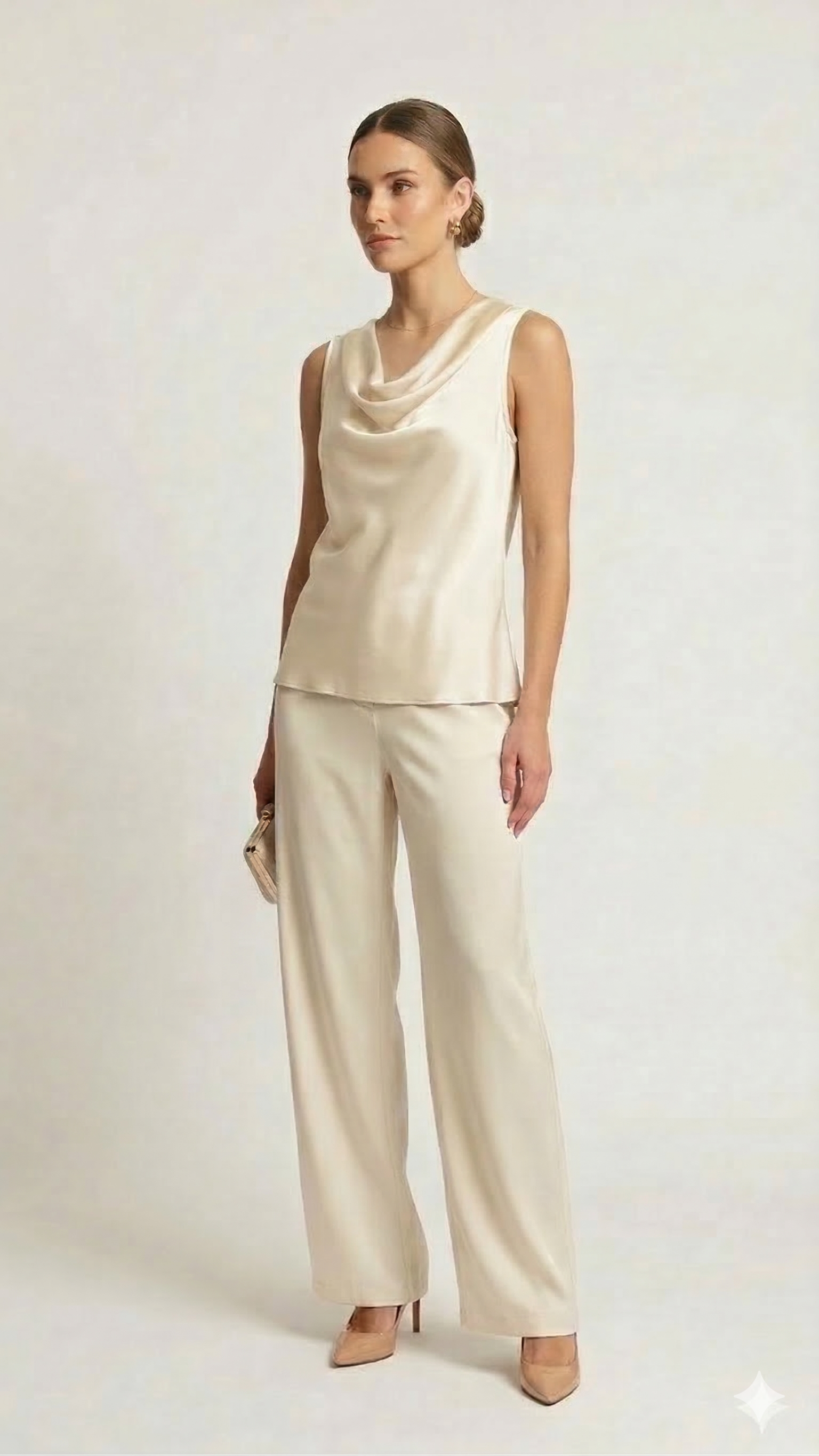 Top con scollo sceso ROMI2174 PANNA MARICLA 