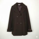 cappotto medio doppio petto con martingana ROMI2740 MORO MARICLA 