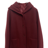 cappotto diagonale con  cappuccio DB10647 AMARONE MARICLA 