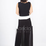 tuta ricamo laser con pannello PF506 NERO PAOLA FORTI 