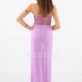 abito con trasparenza CAR58303 LILLA MARICLA ELEGANCE 