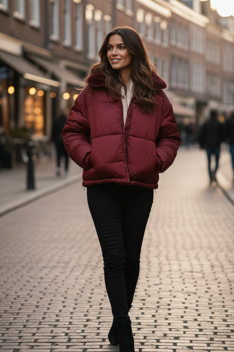 giaccone medio reversibile AZ6825G BORDO MARICLA 