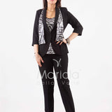 tailleur 4 pezzi GILDA NERO/BIANCO JANE 