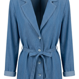 Giacca Sahariana in Denim Light con Cintura GIULY CELESTE MARICLA 