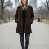 cappotto medio con martingana ROMI2726 MORO MARICLA 