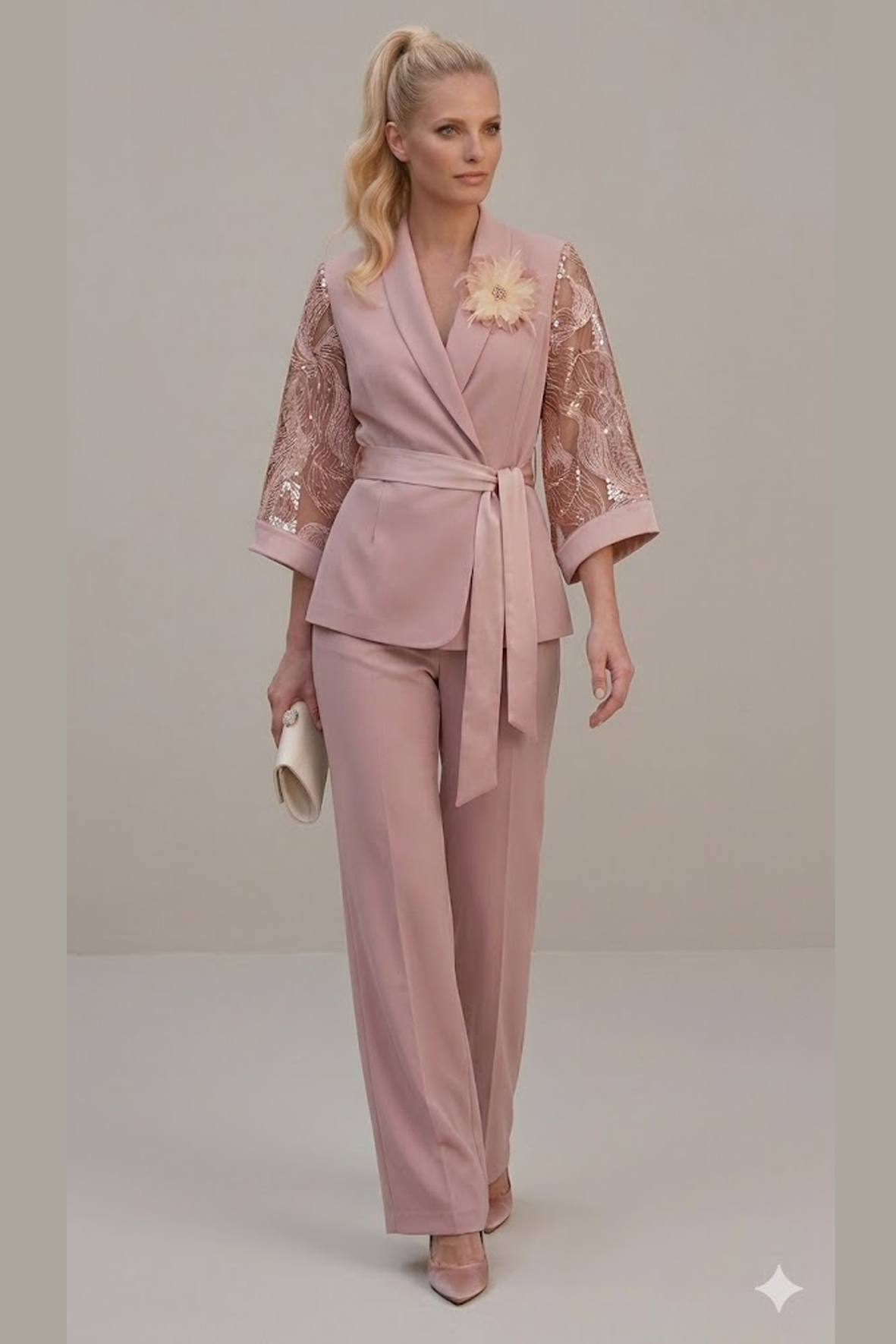 completo kimono PF627 ROSA PAOLA FORTI 