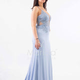 abito sirena corpetto ricamato ANT20412XJ POLVERE ANTILLE ELEGANCE 