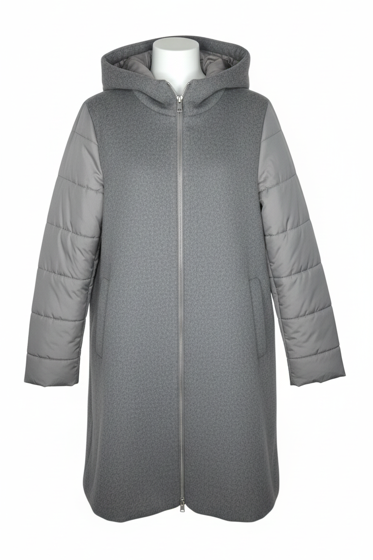 giaccone panno e piumino AZ66P GRIGIO MARICLA 