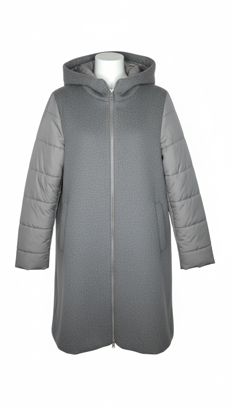 giaccone panno e piumino AZ66P GRIGIO MARICLA 
