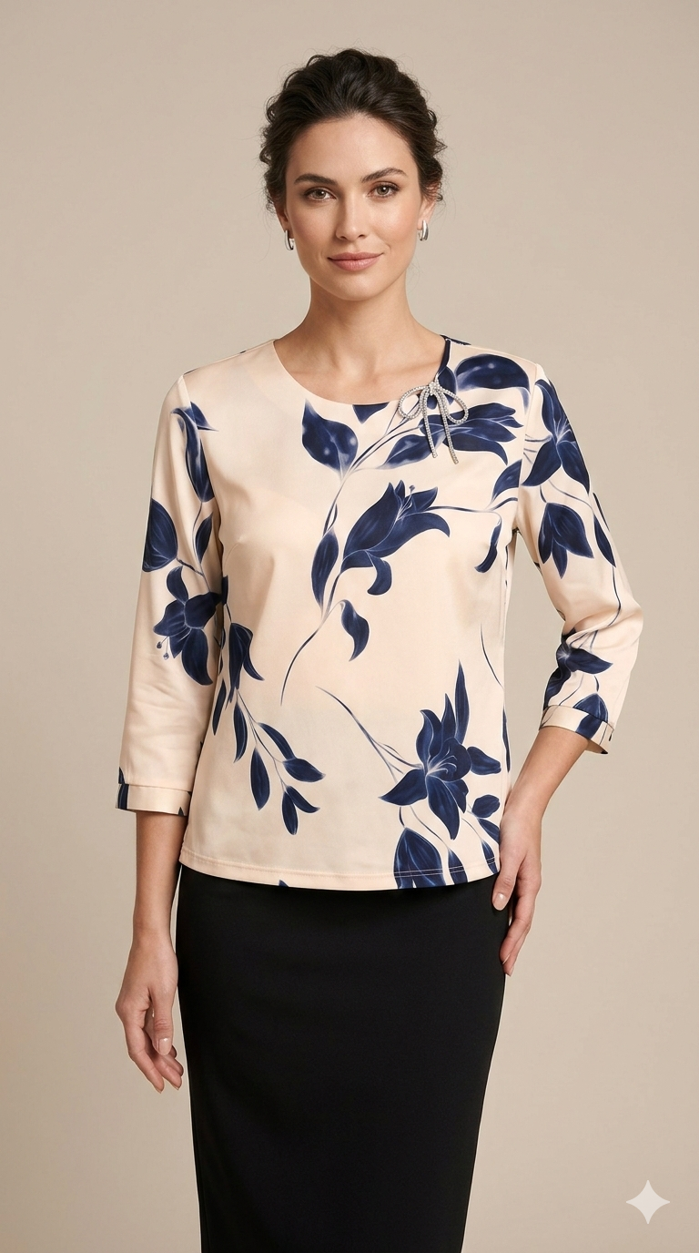 casacca fantasia DB10967 BLU MARICLA 