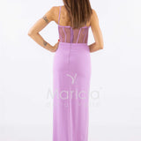 abito con trasparenza CAR58303 LILLA MARICLA ELEGANCE 