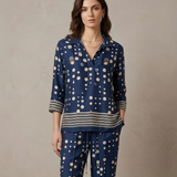 casacca pois CF50094 BLU CARLA FERRONI 