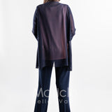 completo 3pz con giacca ricamata PF2190TP BLU PAOLA FORTI 