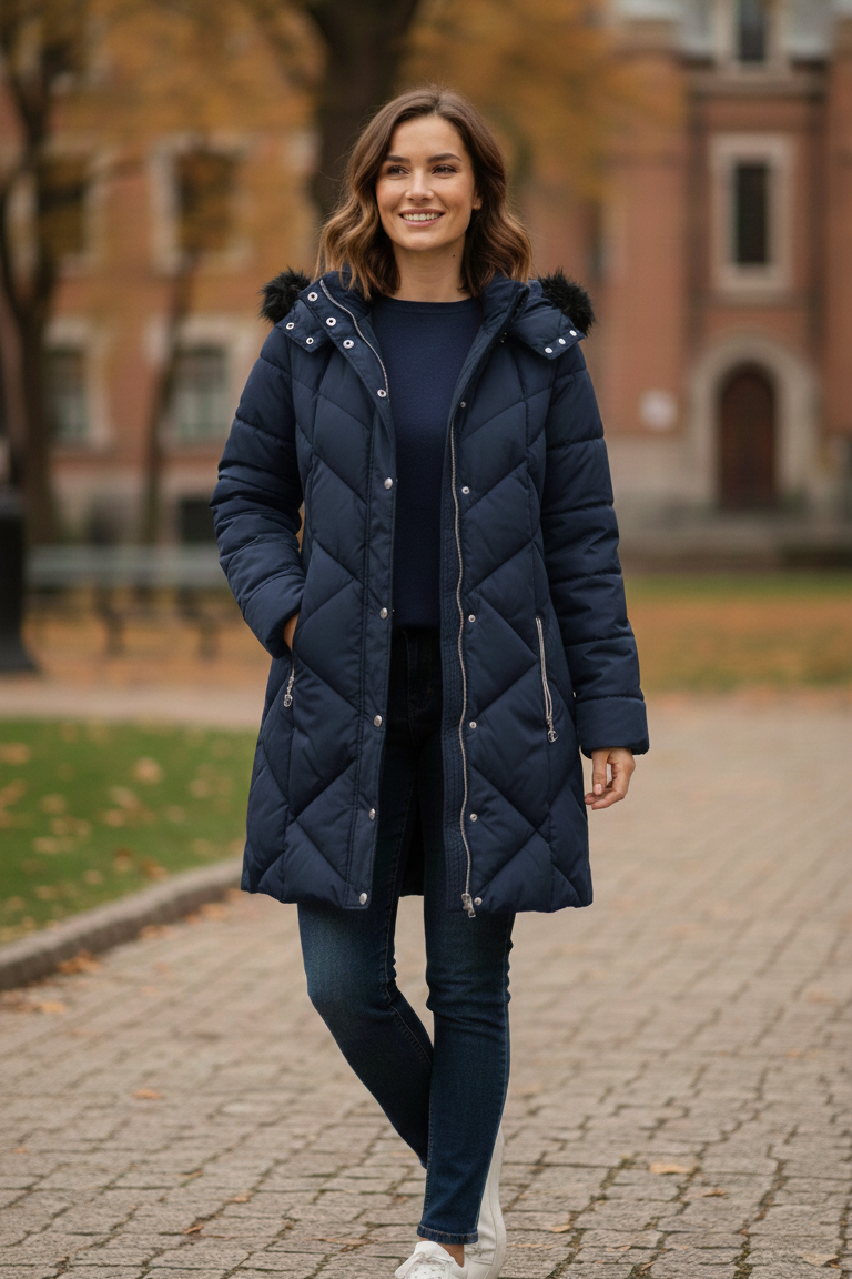 giaccone lungo bottoni laterali AGATA BLU MARICLA 