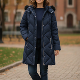 giaccone lungo bottoni laterali AGATA BLU MARICLA 