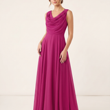 Abito con corpetto drappeggiato KMK540 FUCSIA MARICLA ELEGANCE 