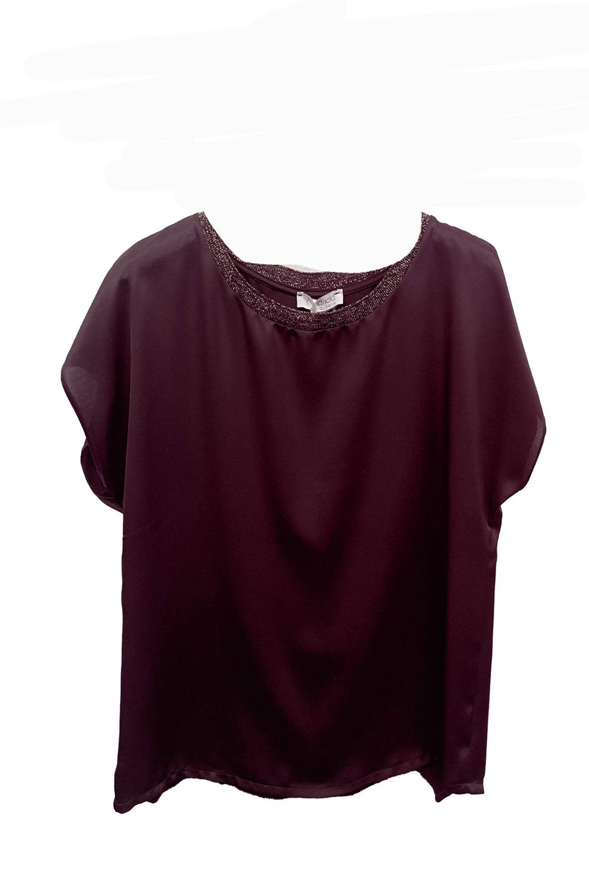 casacca mezza manica lurex ROMI2638 AMARONE MARICLA 