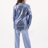 Completo in paiette tailleur  3 pezzi JC35273 INDACO MARICLA ELEGANCE 