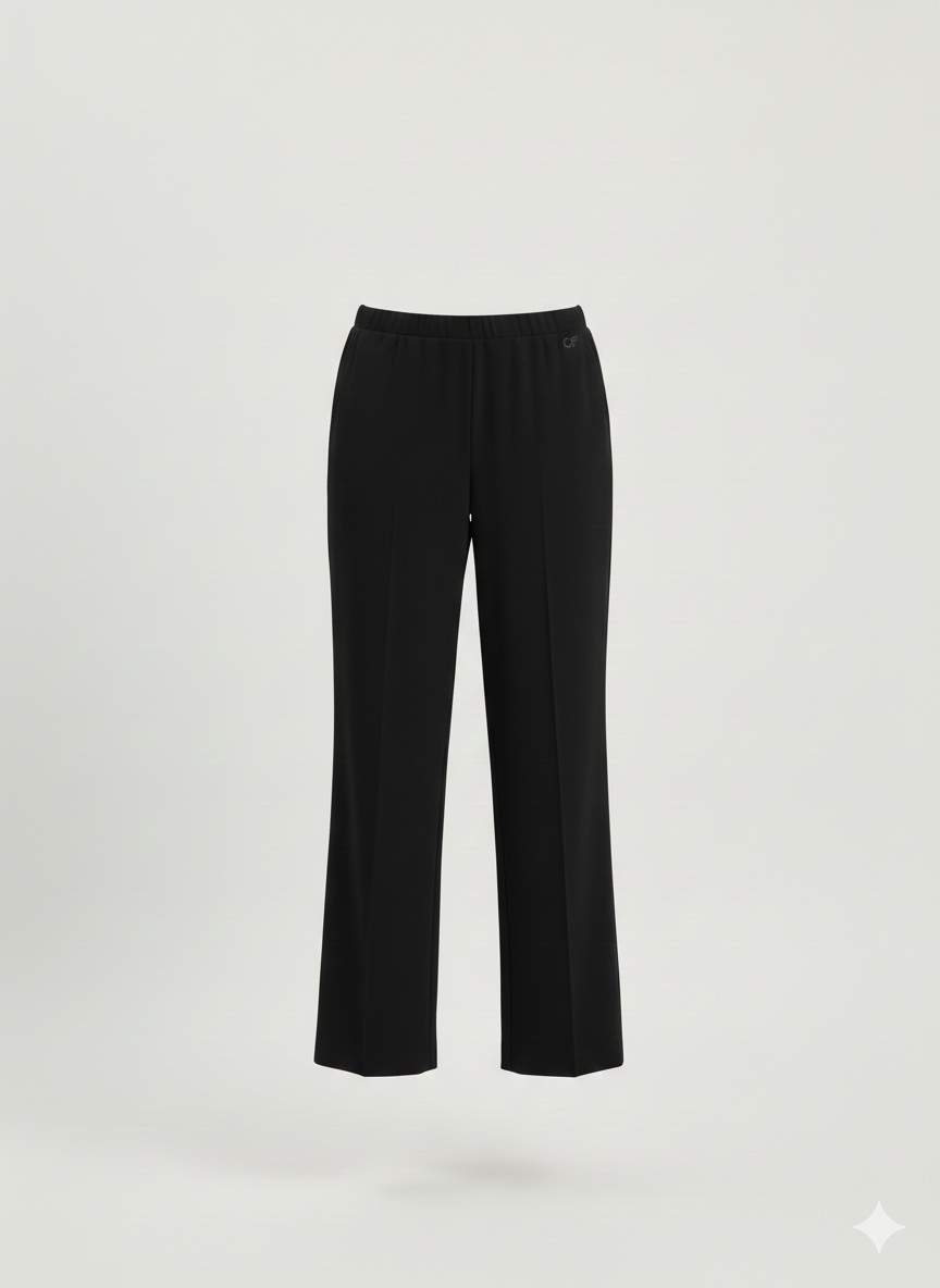 pantalone fluido palazzo CF17751 NERO CARLA FERRONI 