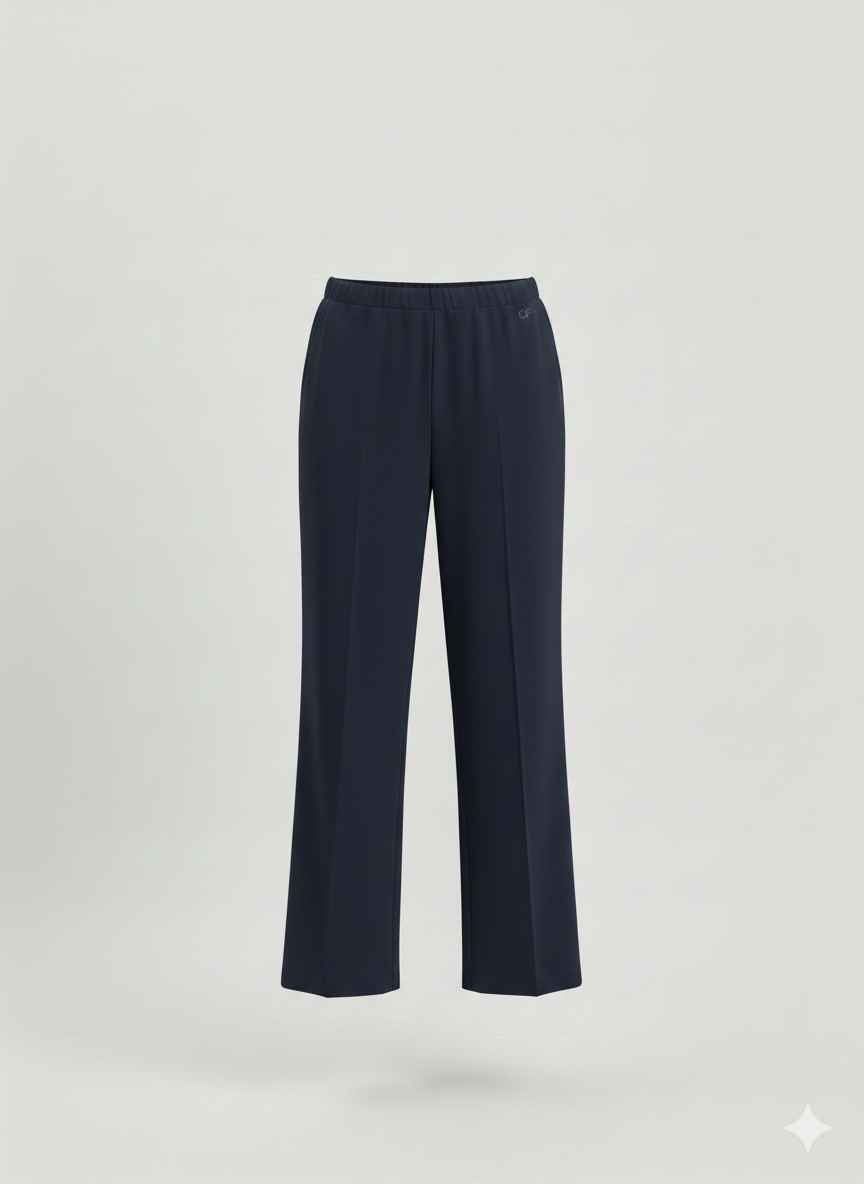 pantalone fluido palazzo CF17751 BLU CARLA FERRONI 