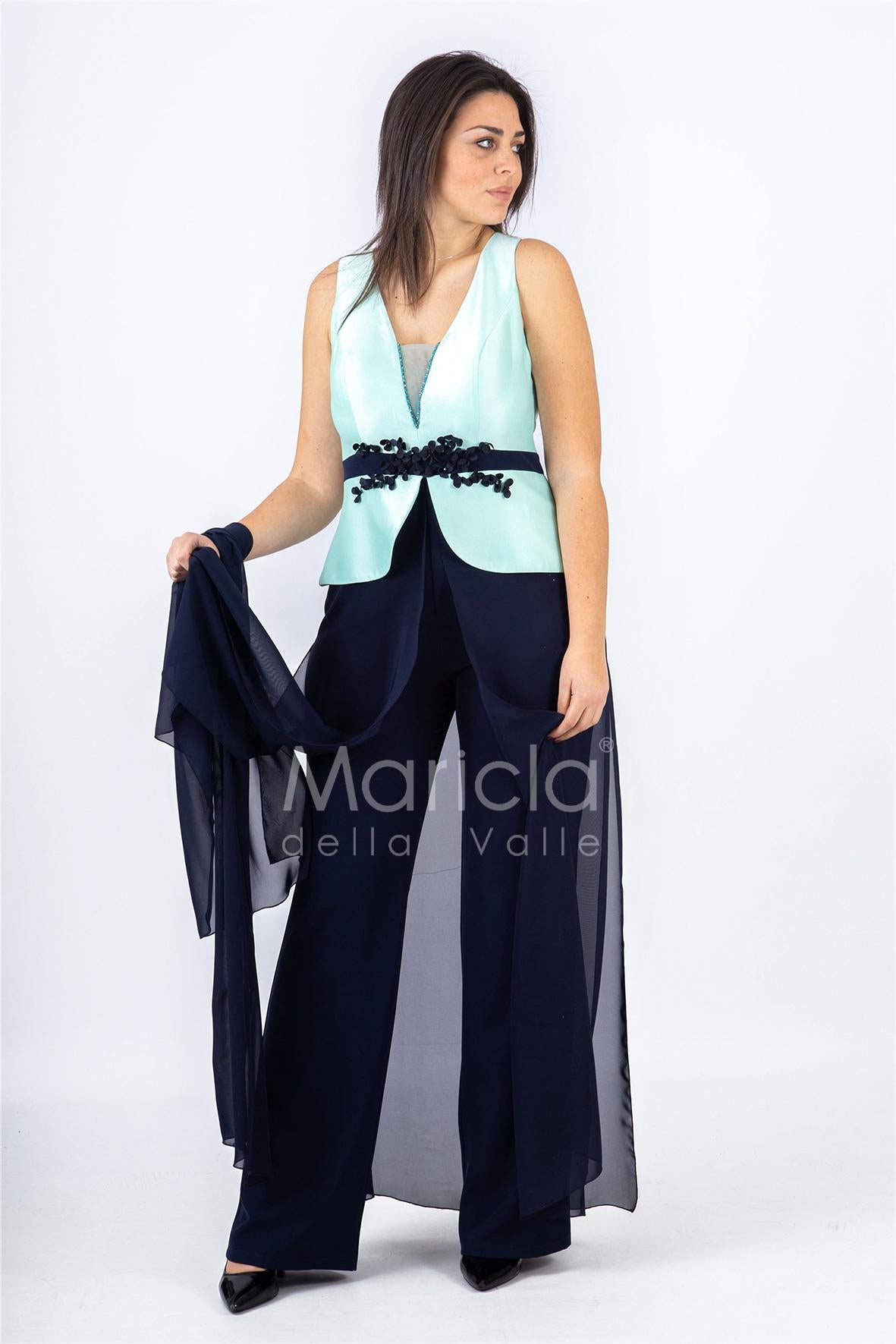 Tuta con pannello SH210 BLU SHARON 