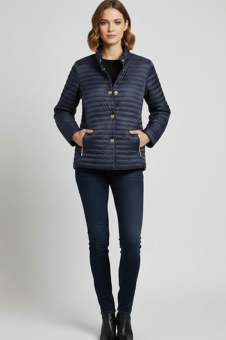 Piumino Light con Texture Diamante ADELE BLU MARICLA 