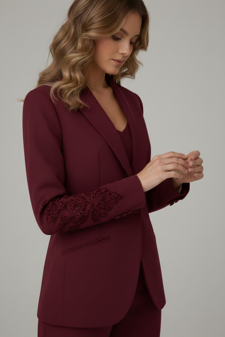 Completo con manica ricamata LH315 AMARONE LUDOVICA HASSLER 