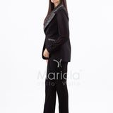 tailleur 3 pezzi pioggia strass SH727TP NERO SHARON 