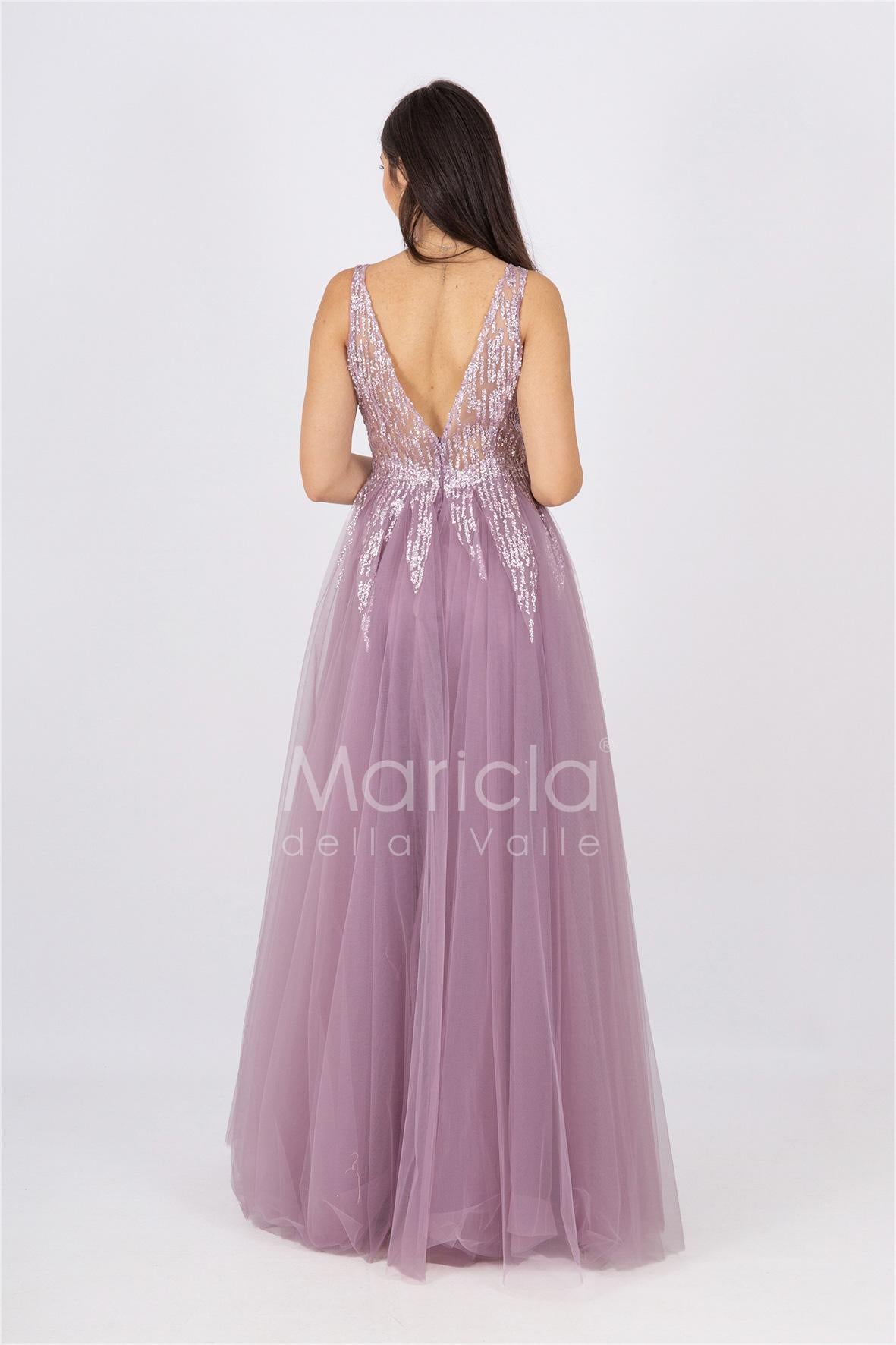 abito bambola toulle e strass FI6871 UVA MARICLA ELEGANCE 
