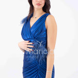 abito lungo effetto bagnato con piume HC5205 ROYAL MARICLA ELEGANCE 