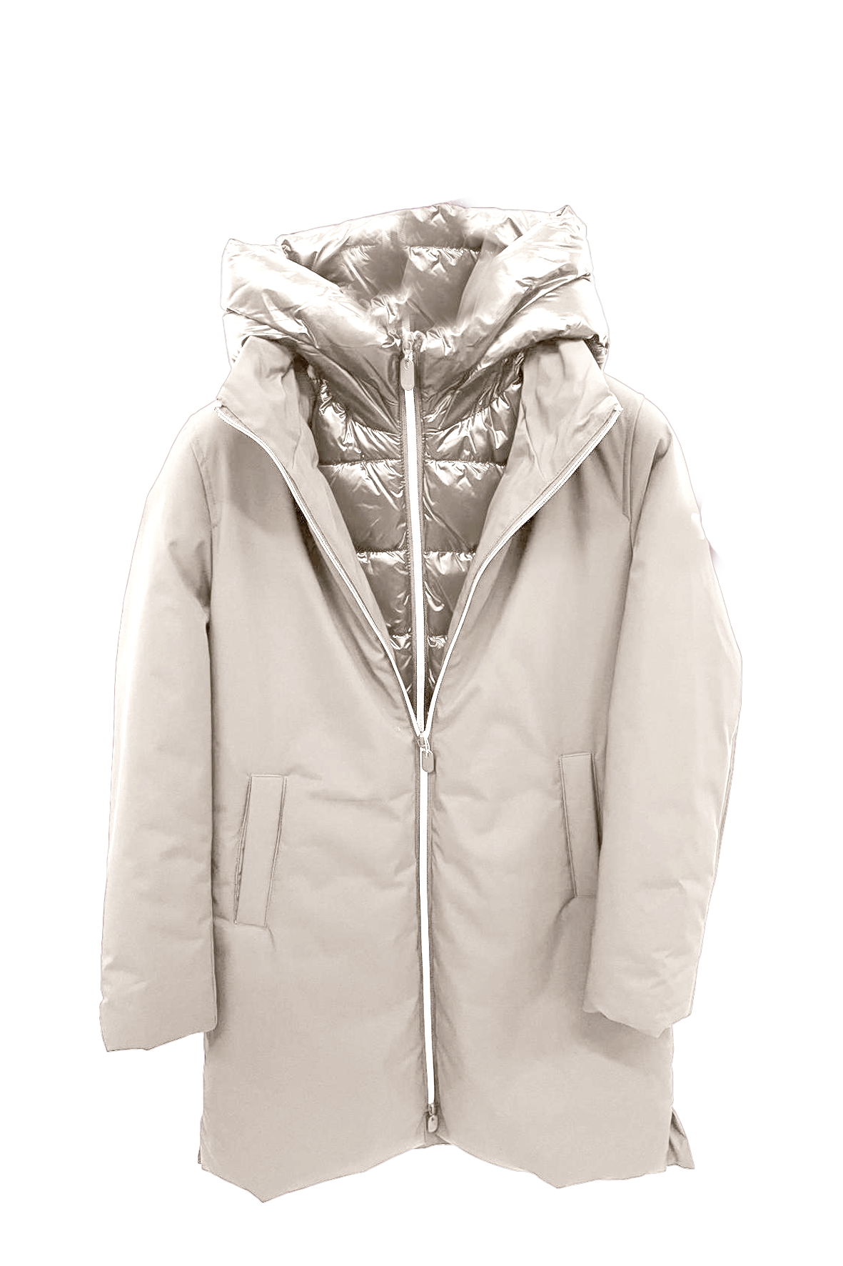 giaccone spalmato con trapunta LIN3407 PANNA LINDAS 