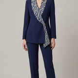 casacca fusciacca con fantasia e pantalone ROMI4160 BLU MARICLA 