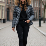 Giaccone piumino con cappuccio LIN3456 INDACO LINDAS 