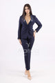 Tailleur con collo in paillettes