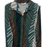 camicia fantasia elastica PER25702 VERDE MARICLA 