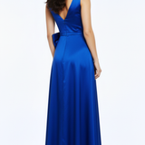 Abito lungo con fiocco JC35431 BLUETTE MARICLA ELEGANCE 