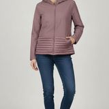 Giubbino tecnico trapuntato con cappuccio EC24110 ROSA MARICLA 