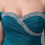 abito omerale strass FI12226 TURCHESE MARICLA ELEGANCE 