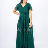 abito con fiore glitter JC34929 VERDE MARICLA ELEGANCE 