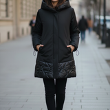 giaccone con piumino rombi ARAGOSTA NERO MARICLA 