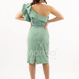 abito midi corpetto strass monospalla SH865AC MENTA SHARON 